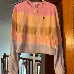 NWT PINK tie-dye pullover